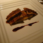 キメラ - 穴子の蒲焼風　フォアグラと焼きリゾット（ソースはワインとバルサミコ）