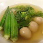 ちゃきちゃき - おでん（菜の花・おくら・うずら卵）