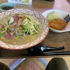Iitatemuranomichinoekimadeikan - 料理写真:長崎ちゃんぽん　大盛り　メンチカツ