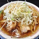 麺のあんまる + らーめん亨 - 鶏ガラ醤油らーめん（ネギトッピング）