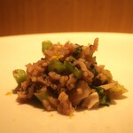 RISTORANTE IL NODO - 小田原志村さんの”ほしゆたか”三殻米 魚介 野沢菜アップ