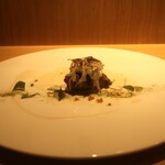 RISTORANTE IL NODO - 菊芋 もんざ丸のシラス 発酵 コリアンダーシード