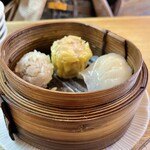 中国料理 柚子 - 点心三種（海老餃子、豚焼売、海老焼売）