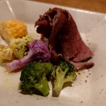 ウエストパパ - ７皿目：鹿肉のローストのサラダ仕立て