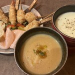 Kushikatsu Sakaba - ウニソースで食べる串カツ 濃厚 串カツウニージョ 1750円