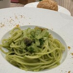 HOTEL HANKYU RESPIRE OSAKA - 鰤と蕪の葉のソースであえたスパゲディカラスミ風味