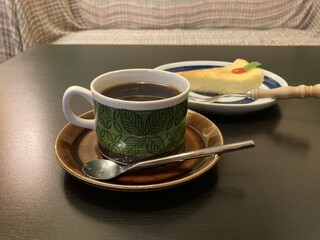 Karugamo coffee - ベイクドチーズケーキ＋Coffee set（900円）