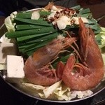 もつ村 - 海老出汁のもつ鍋