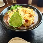 手打ちうどん 飩兵衛 - 炙りチーズとり天カレーうどん