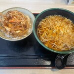 Yudetarou - 朝蕎麦　蕎麦ミニかき揚げ丼セット