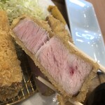 厚切りレアとんかつ やまとん - ロースかつ定食・大・ご飯大盛り・キャベツ大盛り（1,980円）