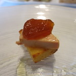 Convivio - 25年11月　前菜　フォアグラとリンゴのキャラメリゼ