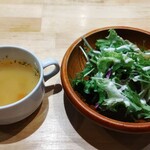 シュラスコ＆肉バル RUMP - セットのサラダ、スープ