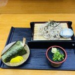 平八 - 平八郎蕎麦と天むすのセット