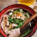 立呑み処 七津屋 - 水菜と豚肉のハリハリ汁(￥310)