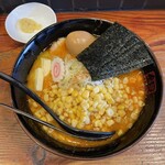 銀のくら - 辛みそにんにくバターらーめん+コーン TP味たまご