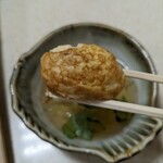 かねひで - お出汁に玉子焼きを投入