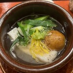 東茶屋 なかむら - 白甘鯛　ジャンボナメコ　難波ねぎ