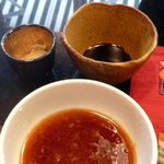 たじま - 薬味（ポン酢、山葵、醤油）