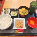 なか卯 - こだわり卵の納豆朝食（ごはん小盛）［340円］