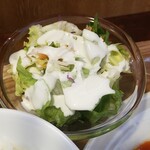 キッチン ブルー グローブ - サラダのアップ