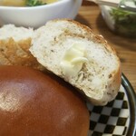 キッチン ブルー グローブ - マーガリンを付けて