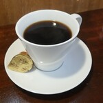 キッチン ブルー グローブ - ホットコーヒーのアップ