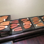 神保町 傳 - おせち用の自家製カラスミが並んでいました。