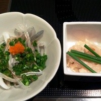 百福 - 付き出しと皮湯引き