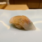 鮨 なんば - 皮剥 肝と芽葱サンド