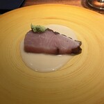 蒼 - 敦賀より神経締め　ブリの藁焼き
      　お米と中国甘酒のソース