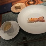 蒼 - さかな人長谷川さんより
      　長井の赤座海老　ビスクとともに