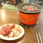 水よし - 七輪で焼きます