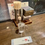 骨付鳥 一鶴 - カウンター席。