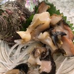 新潟本町 鈴木鮮魚 - サザエの刺身は壺焼きとはまた違う美味さなんだよね。