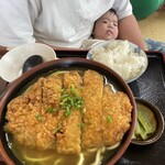 福屋 - カツカレーそば。美味。