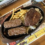 Buronko Biri - がんこハンバーグ＋極選リブロースステーキ
