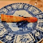 すし 良月 - ボタン海老串焼き、和歌山県の三ツ星醤油漬け焼き