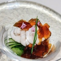 炭和食かなうS 特別室 - ・先附：白子 和風ぽん酢ジュレ