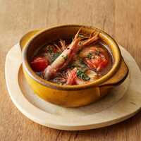 甘海老とトマトのアヒージョ