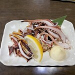 信長 - イカ一夜干し。このあとマヨにはたっぷりの一味投下！