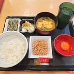 なか卯 - こだわり卵の納豆朝食（ごはん小盛）［340円］