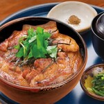 Kagoshima black pork charcoal grilled bowl (half)