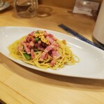 カジュアルフレンチBar 7FUKU - ペペロンチーノ(ベーコンバージョン)