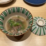 祇園 天ぷら晩餐 - テールスープ