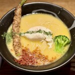 麺巧 潮 上野製麺所 - 鶏白湯そば【WHITE 白】（990円）