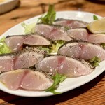 Jiyuugaoka Jikadashi Wainsera Jigyoubu - 本日の鮮魚のカルパッチョ