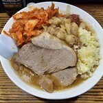 Yume Wo Katare - ラーメン小＋味噌＋キムチ　ニンニクアブラ　1170円