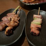 空鶏 - たぶん、はつ、川、豚バラ。
