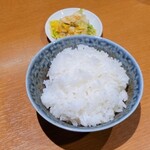 中華そば うえまち - ライス（漬物も付く）